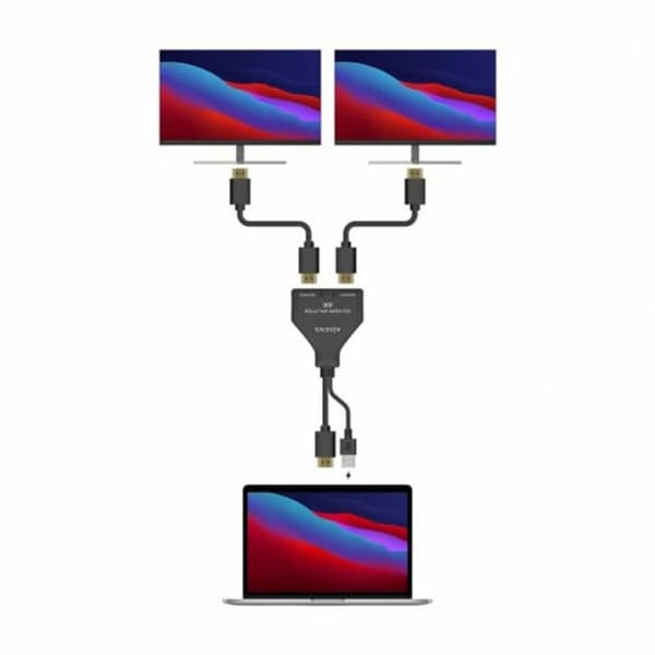 Virta-adapteri Aisens A123-0654 HDMI HDCP HDMI x 2