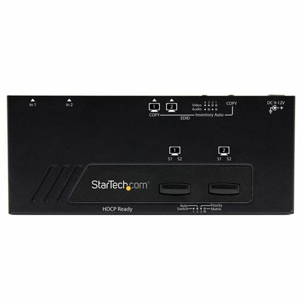 HDMI-Brytare Startech VS222HDQ Svart