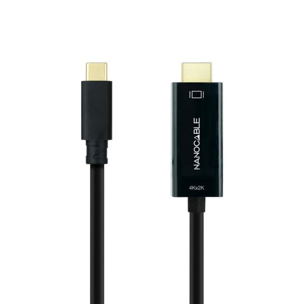 USB-C till HDMI Kabel NANOCABLE 10.15.5132 Svart 1,8 m 4K Ultra HD