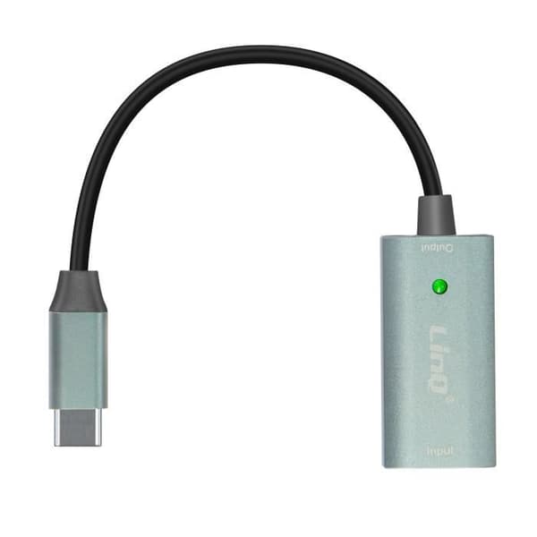 USB C till HDMI Video- och ljudadapter Full HD 4K 30Hz LinQ Grå