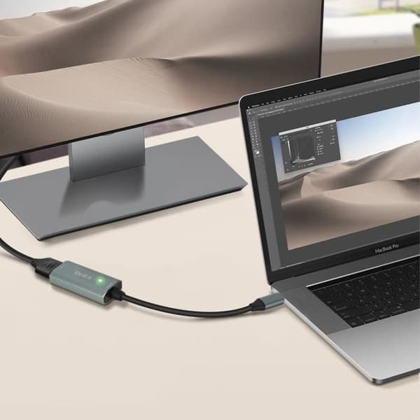 USB C till HDMI Video- och ljudadapter Full HD 4K 30Hz LinQ Grå