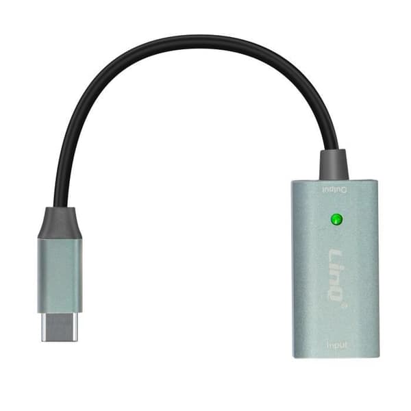USB C till HDMI Video- och ljudadapter Full HD 4K 30Hz LinQ Grå