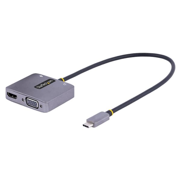 USB C till VGA/HDMI Adapter Startech 122-USBC-HDMI-4K-VGA Grå