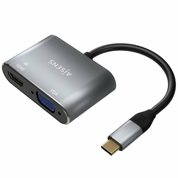 Adapter HDMI till VGA Aisens A109-0627 Grå 15 cm Grå