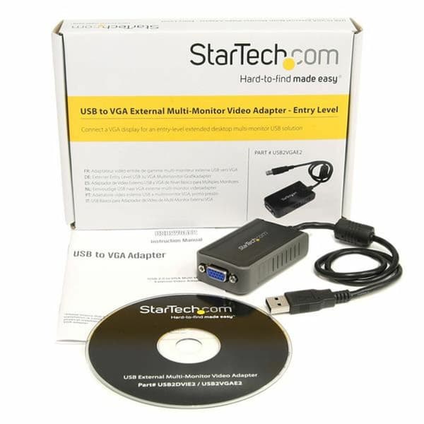 USB til VGA-adapter Startech USB2VGAE2 Sort