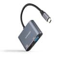 Miniatyrbillede 1 af 3: USB-C til VGA/HDMI-adapter NANOCABLE 10.16.4303 Grå 4K Ultra HD