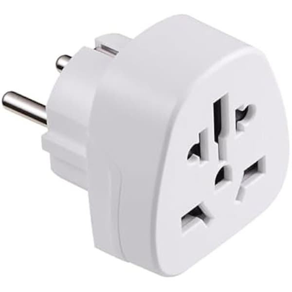 Ewent reseadapter, världsadapter till Europa, USA/UK/AUS/Kina/Japan/Schweiz etc. till Schuko-uttag (FR/IT/ES/DE/EU)