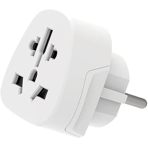 Ewent reseadapter, världsadapter till Europa, USA/UK/AUS/Kina/Japan/Schweiz etc. till Schuko-uttag (FR/IT/ES/DE/EU)