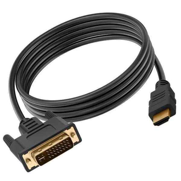 2m HDMI hane till DVI hane videoadapter, Full HD 1080p
