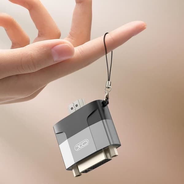 HDMI hane till DVI hona videoadapter 1080p upplösning XO grå