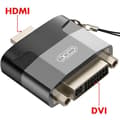 Miniatyrbild 4 av 4: HDMI hane till DVI hona videoadapter 1080p upplösning XO grå