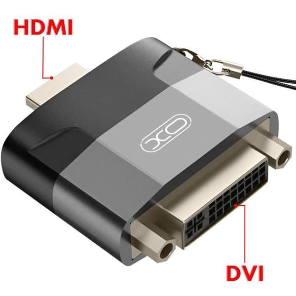 HDMI hane till DVI hona videoadapter 1080p upplösning XO grå