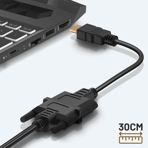 30 cm HDMI hane till DVI hona videoadapter, Full HD 1080p