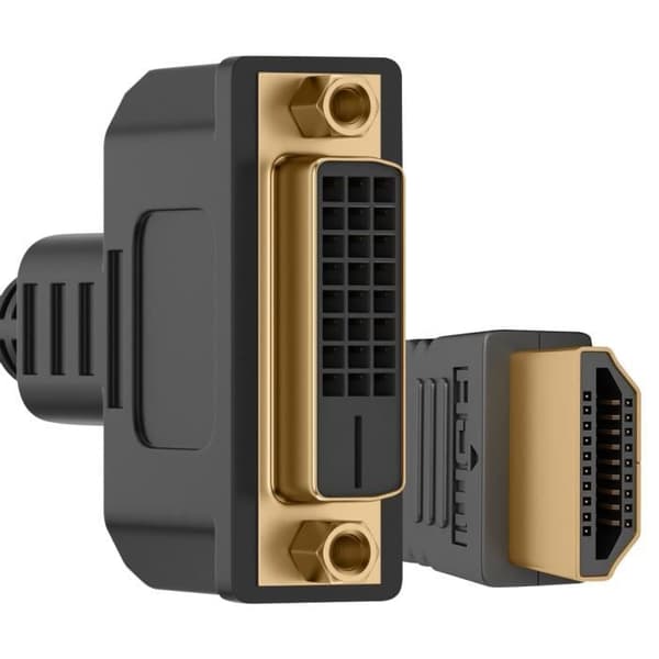 30 cm HDMI hane till DVI hona videoadapter, Full HD 1080p
