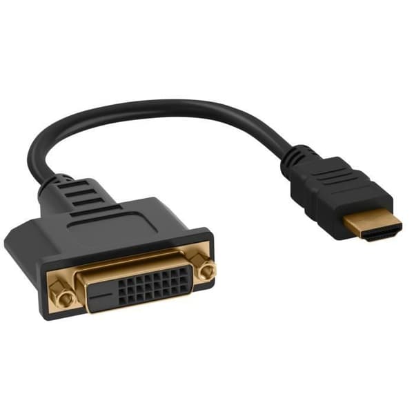 30 cm HDMI hane till DVI hona videoadapter, Full HD 1080p