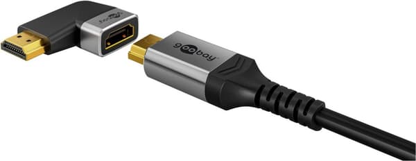 HDMI™ vinkeladapter 270° horisontal, 8K @ 60 Hz, gullbelagt