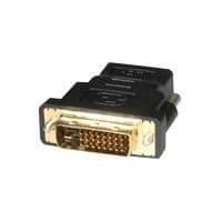 Videoadapter - DVI HDMI - HDMI hon - DVI han - svart - 50x40x15 mm