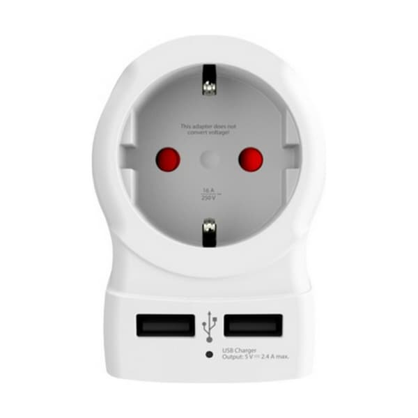 Adapter Skross 1500280 USB x 2 Europæisk Storbritannien