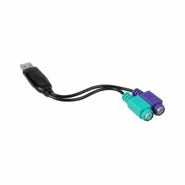PS/2 - USB adapteri NANOCABLE 10.03.0101 Musta 0,15 m