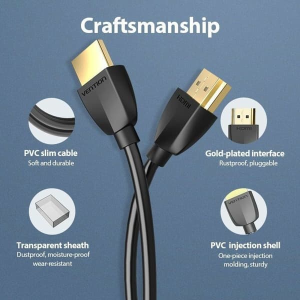 HDMI-kabel Vention AAIBI 3 m Sort