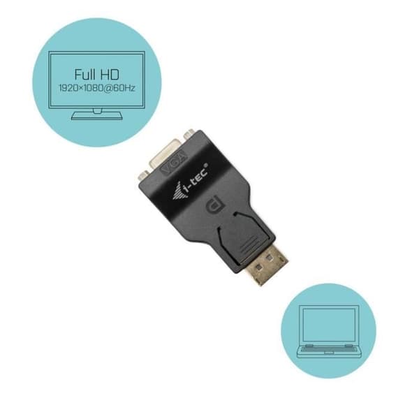 DisplayPort VGA-videoadapter - I-TEC - DisplayPort för VGA (DP2VGAADA)