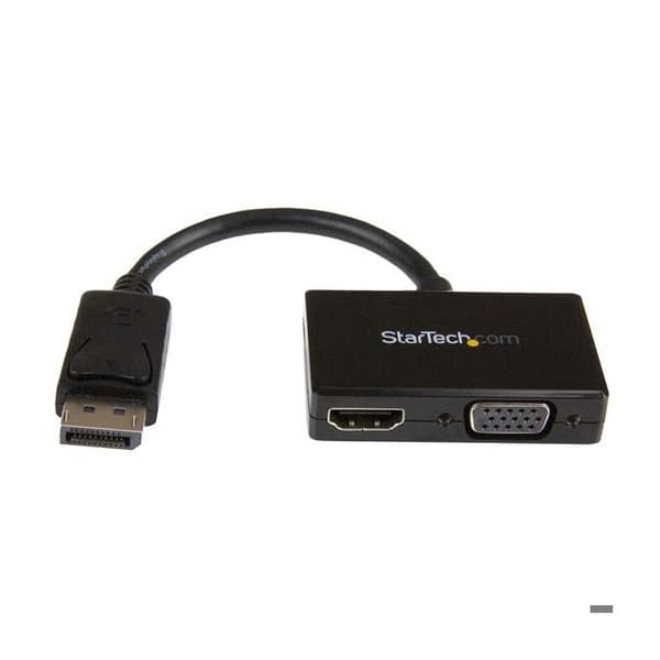 Ljud-/videoadapter - STARTECH.COM - 2-i-1-omvandlare - DisplayPort till HDMI/VGA - Svart