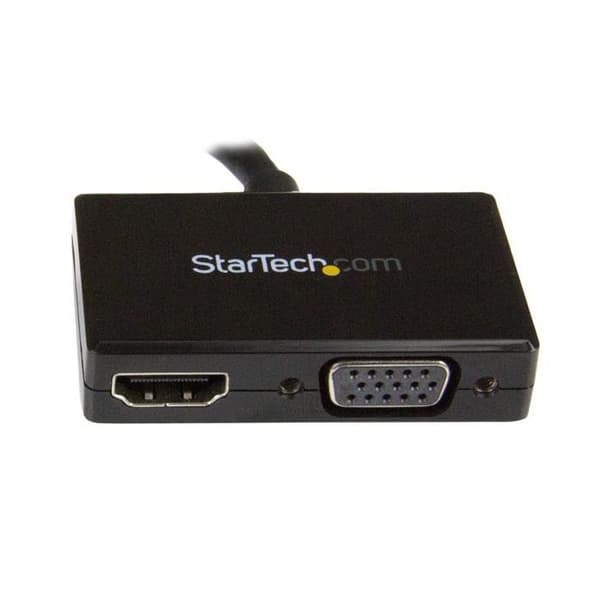 Ljud-/videoadapter - STARTECH.COM - 2-i-1-omvandlare - DisplayPort till HDMI/VGA - Svart