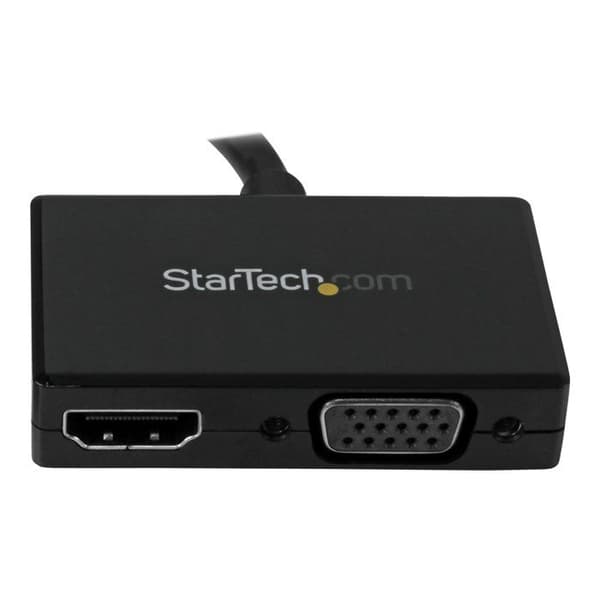 Ljud-/videoadapter - STARTECH.COM - 2-i-1-omvandlare - DisplayPort till HDMI/VGA - Svart