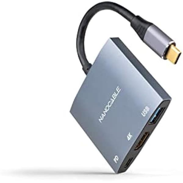 NANOCABLE 10.16.4306 4K Ultra HD USB-adapter Grå