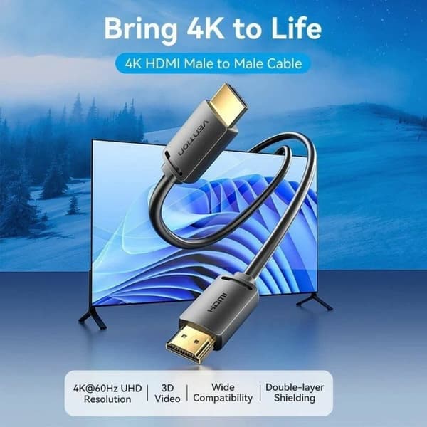 HDMI-kabel Vention ALJBJ 5 m Sort