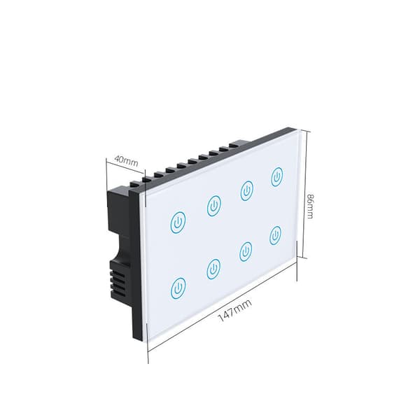 INF Smart Wifi Switch Panel - DS-1431WN 8 Gang Vit