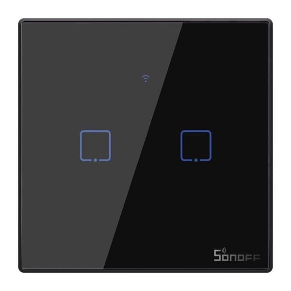 Touch lyskontakt WiFi + RF 433 Sonoff T3 EU TX (2-kanal)