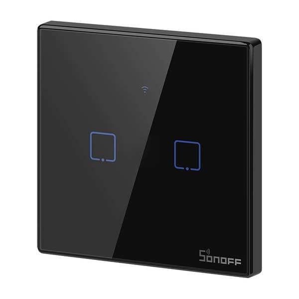 Touch lyskontakt WiFi + RF 433 Sonoff T3 EU TX (2-kanal)
