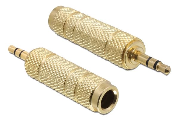 Adapter Stereo plug 3.5mm 3pin-Stereo jack 6.35mm 3pin metal