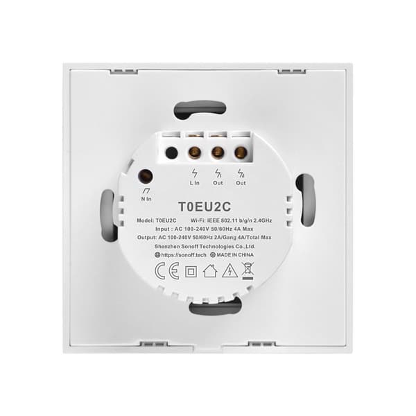 Smart Switch WiFi Sonoff T0 EU TX (2-kanals)