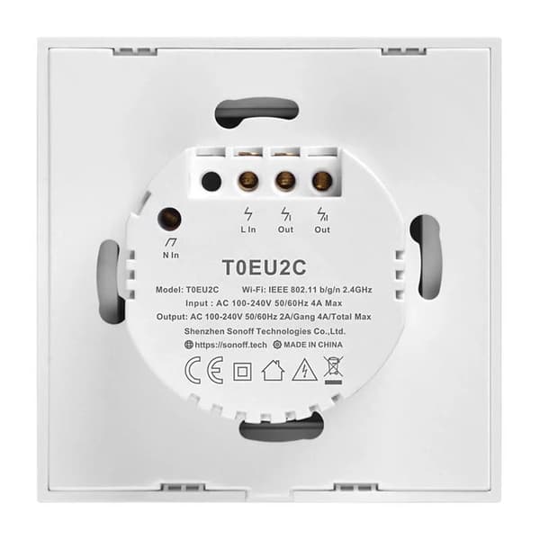 Smart Switch WiFi Sonoff T0 EU TX (2-kanals)
