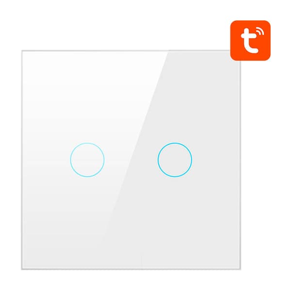 Älykäs valokytkin ZigBee Avatto ZTS02-EU-W2 2-suuntainen TUYA (valkoinen)