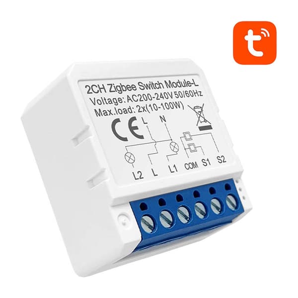 Smart Switch Modul ZigBee Avatto LZWSM16-W2 Ingen Neutral TUYA