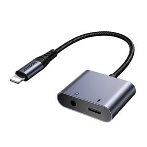 2-i-1 lydadapter Joyroom SY-L01 Lightning til 3,5 mm + Lightning (sort)