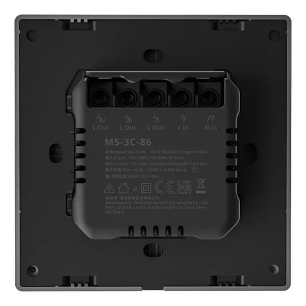 Smart Scene Wall Switch WiFi Sonoff M5 3C (3-kanals)