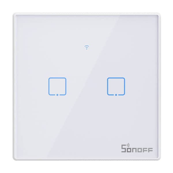 Smart Switch WiFi + RF 433 Sonoff T2 EU TX (2-kanals) opdateret