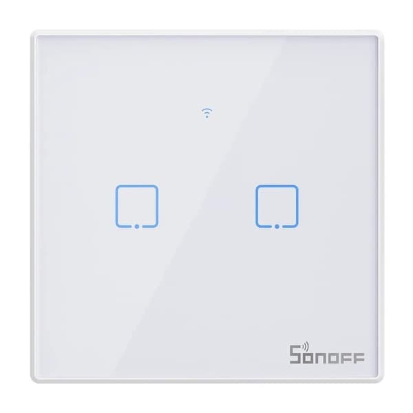 Smart Switch WiFi + RF 433 Sonoff T2 EU TX (2-kanals) opdateret
