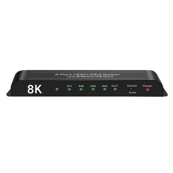 INF 4K HDMI Switcher 4 i 1 ut - svart