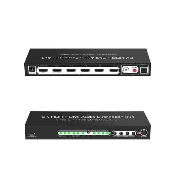 INF 4K HDMI Audio Extractor Splitter med fjernkontroll