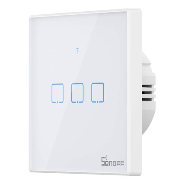 Smart Switch WiFi + RF 433 Sonoff T2 EU TX (3-kanals) uppdaterad