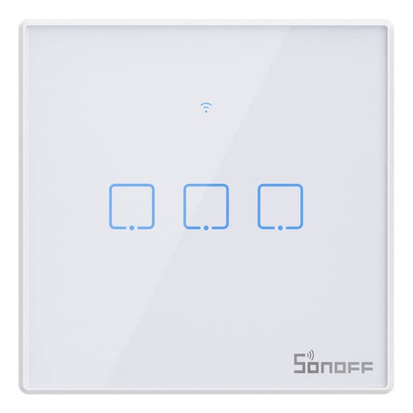 Smart Switch WiFi + RF 433 Sonoff T2 EU TX (3-kanals) uppdaterad