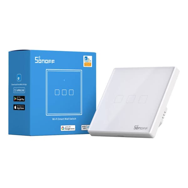 Smart Switch WiFi + RF 433 Sonoff T2 EU TX (3-kanals) uppdaterad