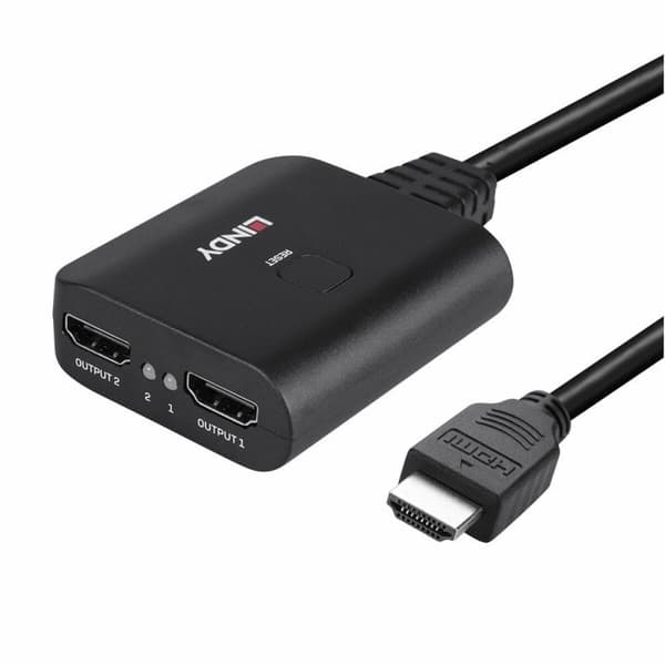 HDMI till 2 x HDMI Adapter LINDY 38356 Svart