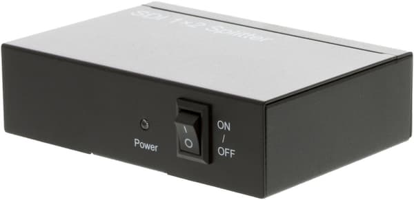 SDI splitter 1to2 3G/HDSDI 1080p 12 bit BNC metal black