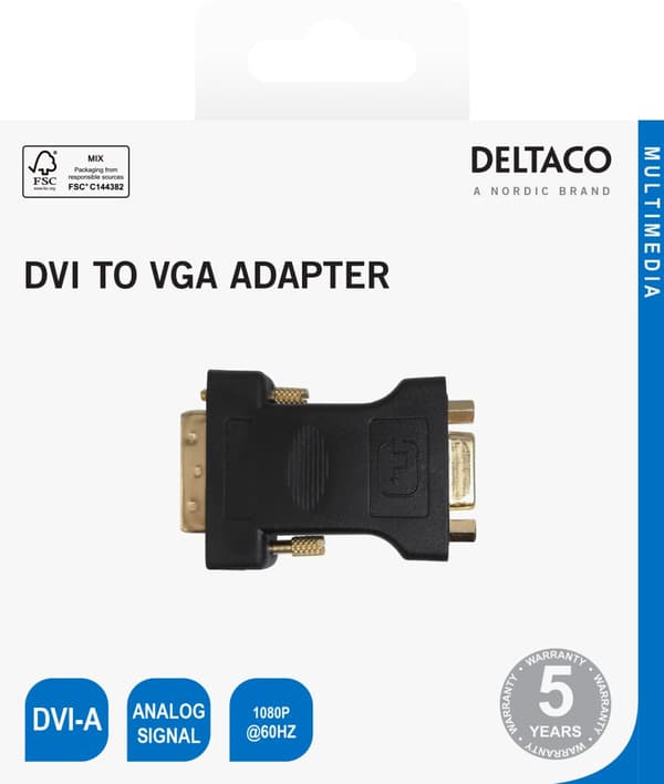 DVI-A - VGA adapter, black